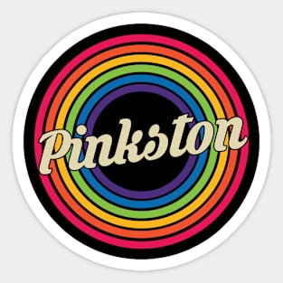 Pinkston - Retro Rainbow Style Sticker